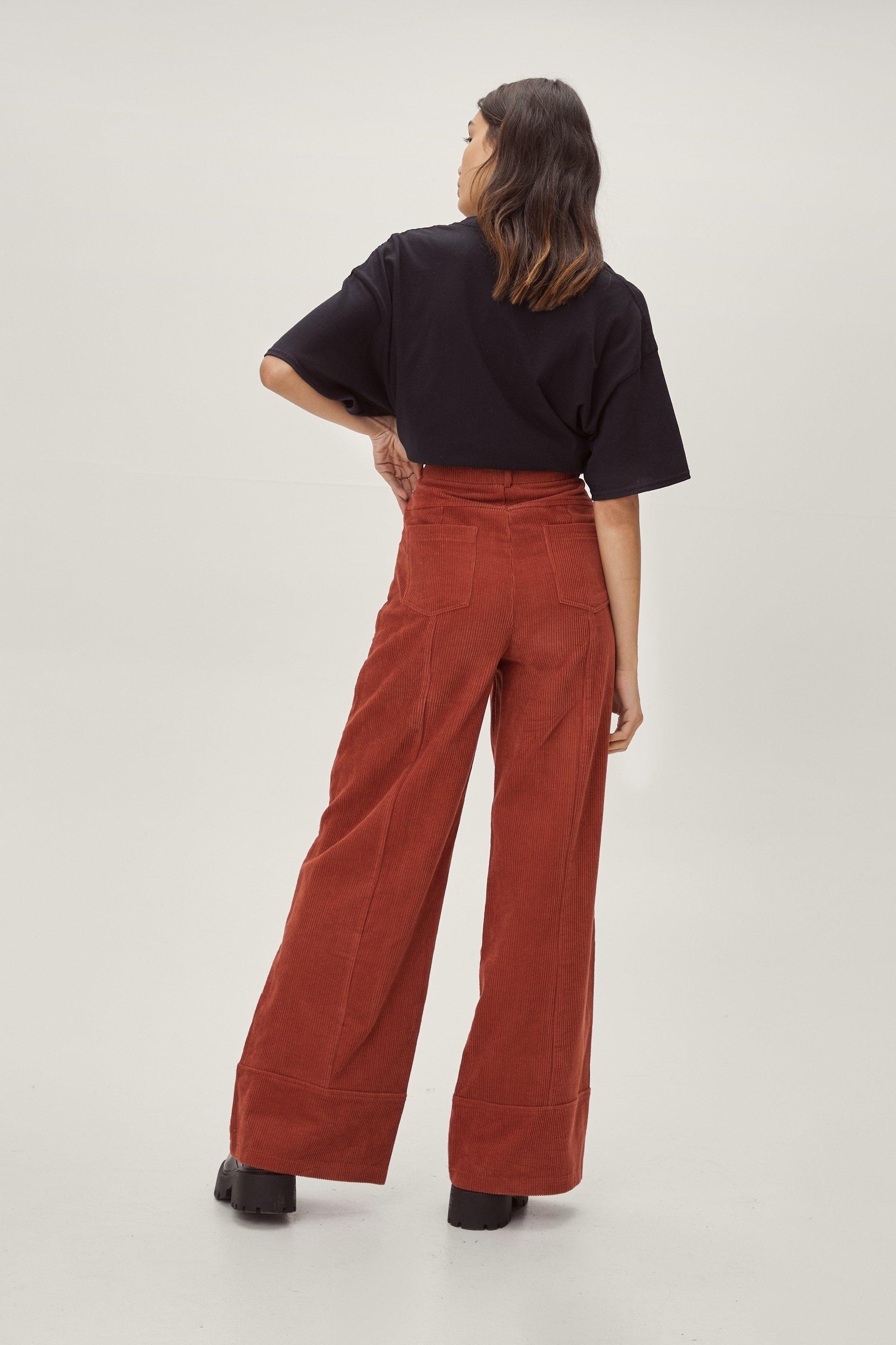 Cord wide 2025 leg trousers